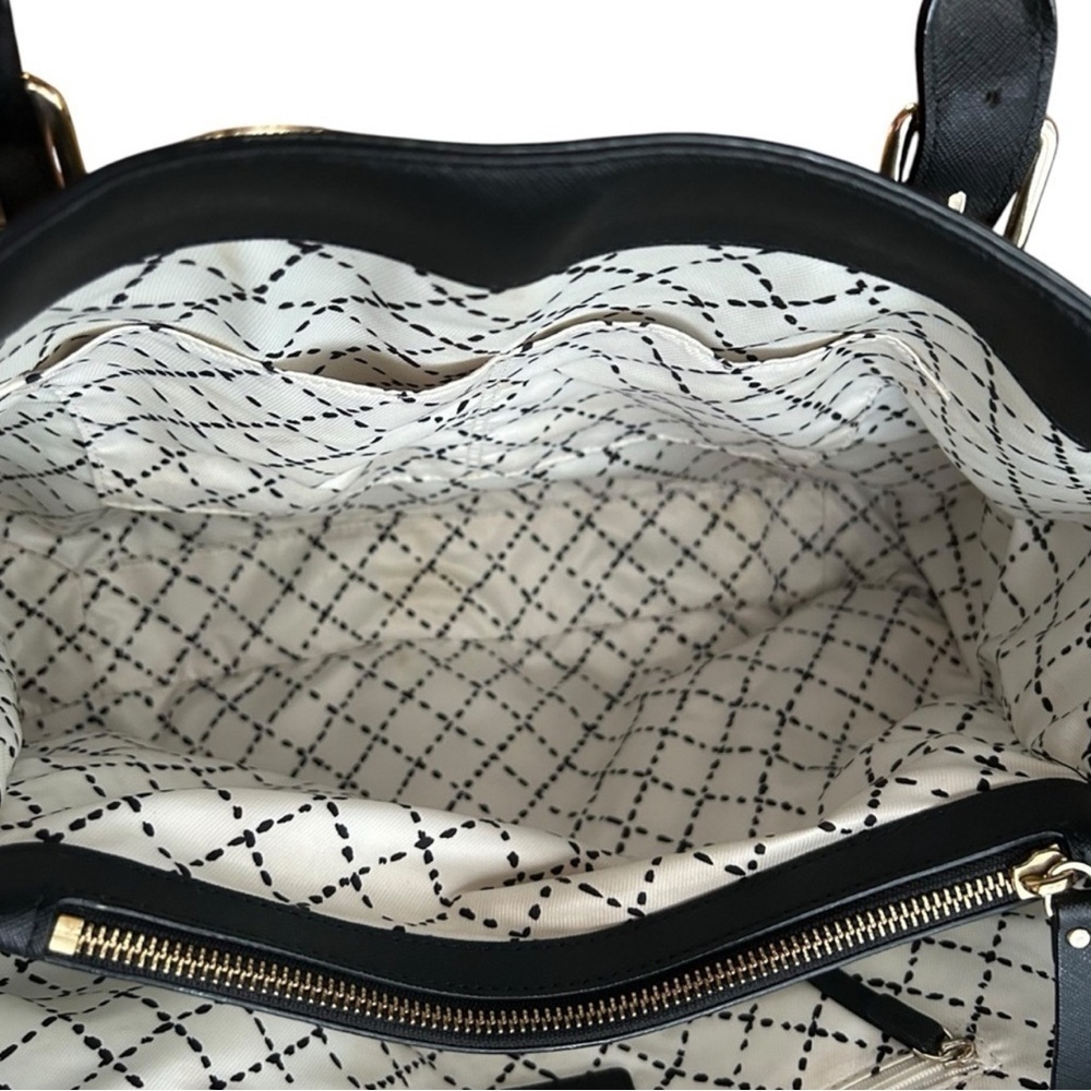 Kate Spade ♠️ Cove Street Airel Black Saffiano Leather Large Tote Bag - Picture 8 of 11